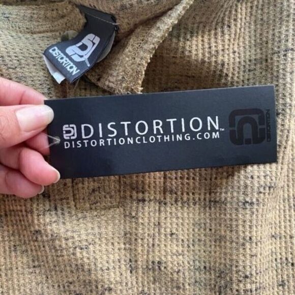 Distortion Boy's Khaki Long‎ Sleeve Crew Neck Thermal T-Shirt Cotton Size 10 New - Picture 11 of 11